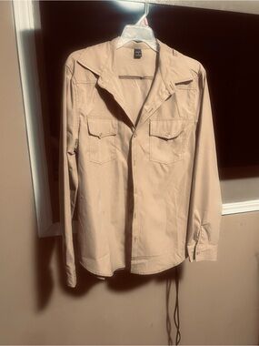 NFINITY Beige Military-Style Field Shirt Jacket